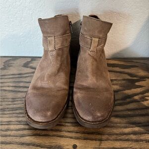 Born Women's Tan Suede Ankle Booties “Jorgette”